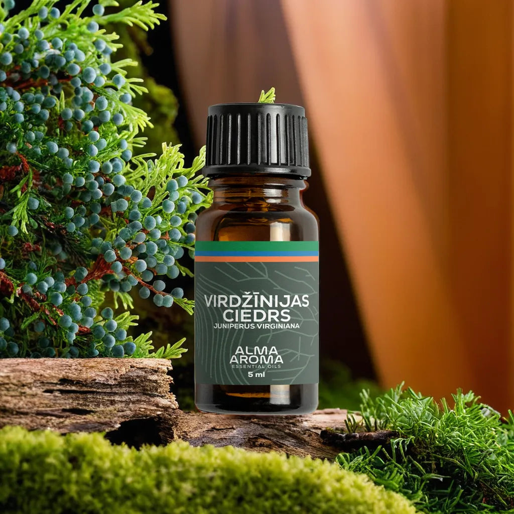 Virdzinijas Ciedru eteriska ella dabiga alma aroma